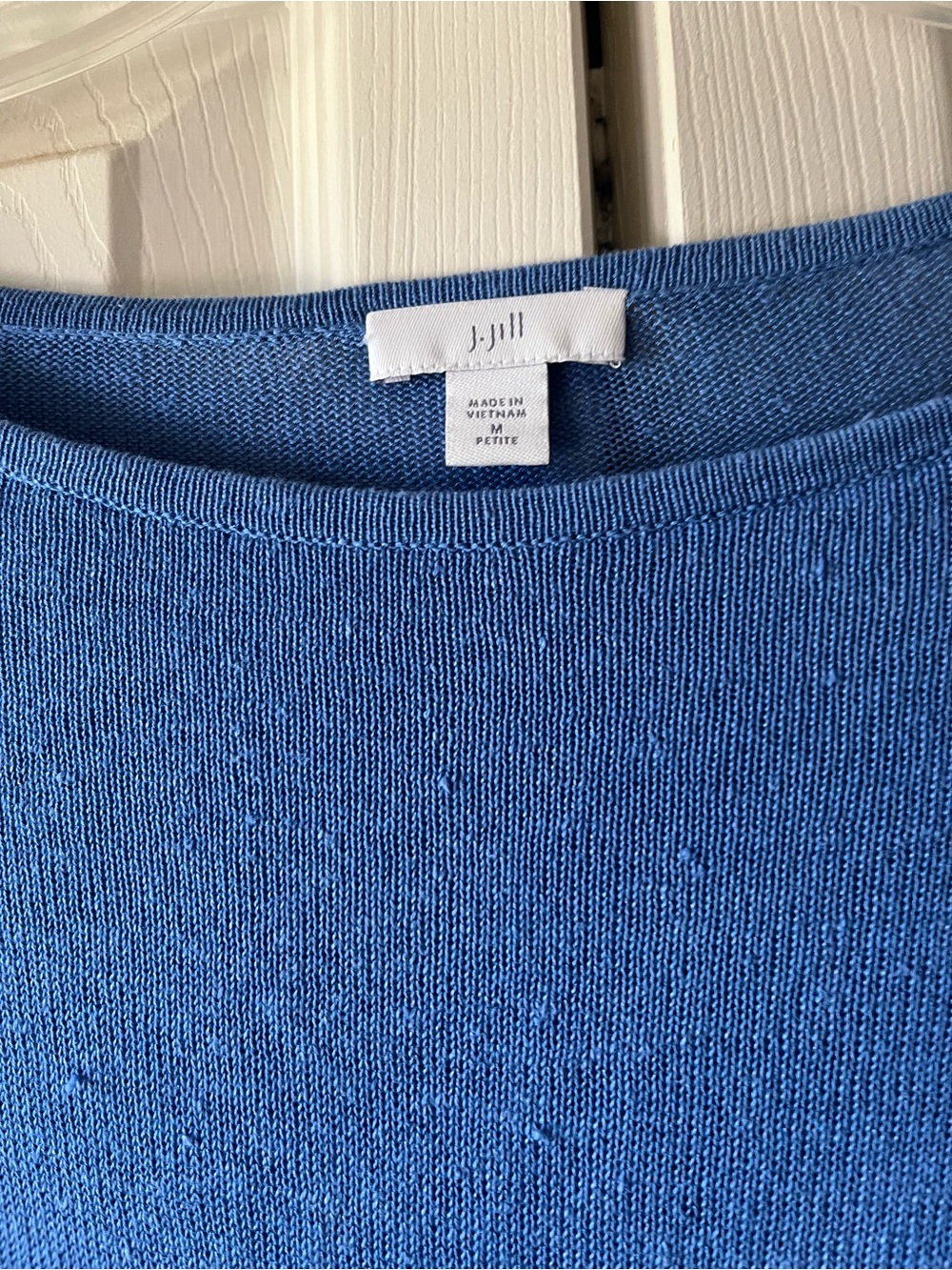 J. Jill Petite Cobalt Blue Crewneck Sweater